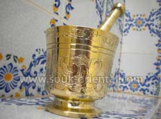 Mortar and pestle brass craft Tunisia