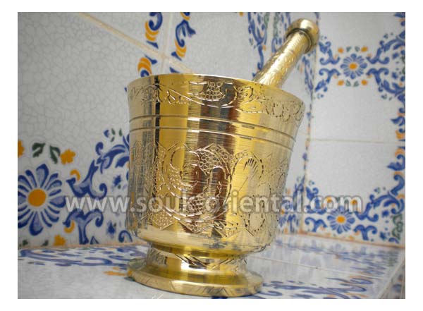 Mortar and pestle brass craft Tunisia