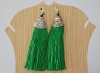 Boucles d'Oreille Pompons Vert