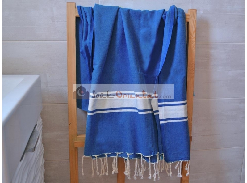 Greek Blue Fouta Towel Bath and Hammam Towel
