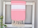 candy pink Fouta towel Bath sheet and Hammam