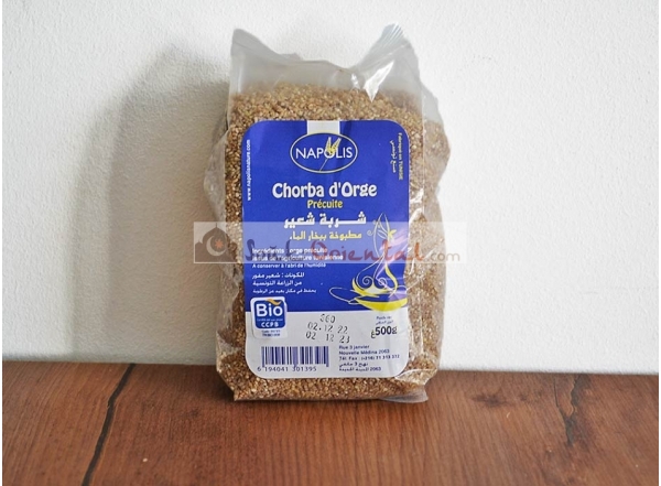 Certified ORGANIC barley chorba, pre-cooked 500G